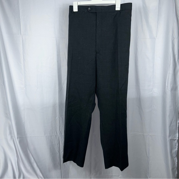 Jones New York Trouser Suit Pants Solid Pinstripe Button Hook & Eye Zip Closure - Picture 3 of 9